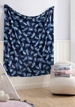 Wholesale ✨ Eddie Bauer Kids Sunnyvale Rainbow Fleece Throw Blanket 🧨 -Wonderly Shop Belk 2629