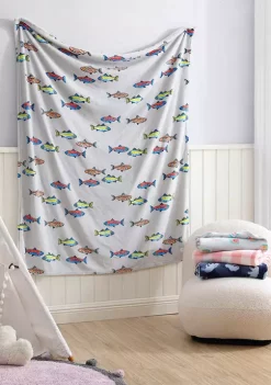 Wholesale ✨ Eddie Bauer Kids Sunnyvale Rainbow Fleece Throw Blanket 🧨 -Wonderly Shop Belk 2630