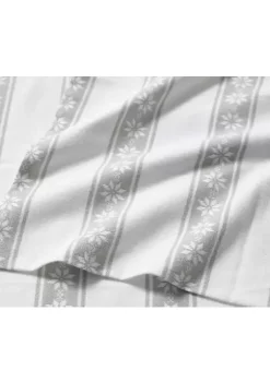 Best Sale ✨ Eddie Bauer Snowflake Fair Isle 4-Piece Graphic Flannel Sheet Set 🛒