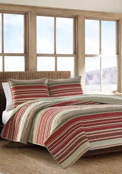 Deals 🎁 Eddie Bauer Yakima Valley Stripe Cotton Quilt Set 🔔 -Wonderly Shop Belk 2665