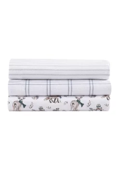 Budget 🎉 Eddie Bauer Woodland Friends 4-Piece Cotton Flannel Sheet Set 👏 -Wonderly Shop Belk 2677