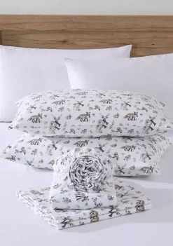 Budget 🎉 Eddie Bauer Woodland Friends 4-Piece Cotton Flannel Sheet Set 👏 -Wonderly Shop Belk 2678