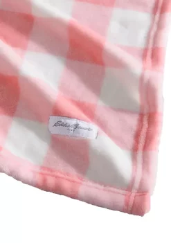 Discount 😉 Eddie Bauer Kids Poppy Plaid Fleece Blanket 🎉 -Wonderly Shop Belk 2729