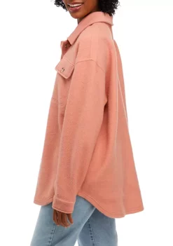 Hot Sale 👍 Wonderly 👩 Women's Long Sleeve Terry Shacket 🤩 -Wonderly Shop Belk 273