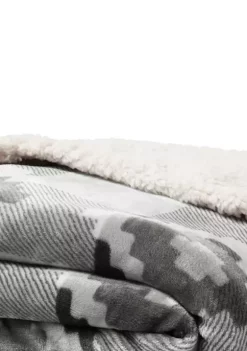 Buy 💯 Eddie Bauer Copper Creek Sherpa Throw Blanket ✔️ -Wonderly Shop Belk 2743