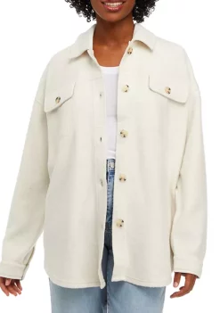 Hot Sale 👍 Wonderly 👩 Women's Long Sleeve Terry Shacket 🤩 -Wonderly Shop Belk 275