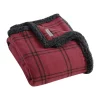 Top 10 😀 Eddie Bauer Kettle Falls Plaid Gray Cotton Flannel/Sherpa Throw Blanket ❤️ -Wonderly Shop Belk 2755