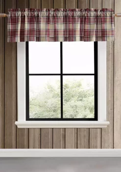 Cheapest 🤩 Eddie Bauer Edgewood Plaid Pole Top Window Valance 🎉 -Wonderly Shop Belk 2790