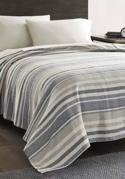 Promo 🥰 Eddie Bauer Herringbone Stripe Blanket 😍 -Wonderly Shop Belk 2802