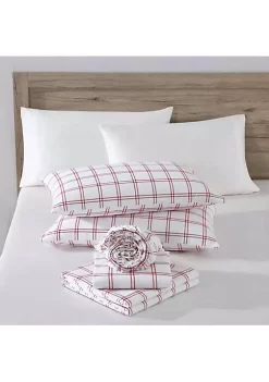 Outlet 🔔 Eddie Bauer Westridge Plaid 4-Piece Cotton Flannel Sheet Set ❤️ -Wonderly Shop Belk 2830