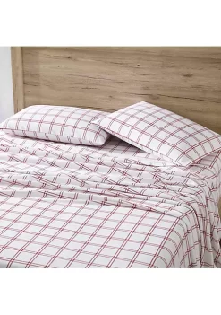 Outlet 🔔 Eddie Bauer Westridge Plaid 4-Piece Cotton Flannel Sheet Set ❤️ -Wonderly Shop Belk 2832
