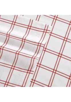 Outlet 🔔 Eddie Bauer Westridge Plaid 4-Piece Cotton Flannel Sheet Set ❤️ -Wonderly Shop Belk 2833