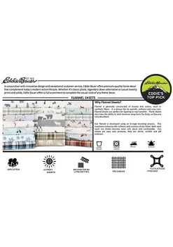 Promo ❤️ Eddie Bauer Elk Grove Flannel Sheet Set-Twin 💯 -Wonderly Shop Belk 2839