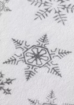Budget 💯 Eddie Bauer Tossed Snowflake Plush Sheet Set 😉 -Wonderly Shop Belk 2852