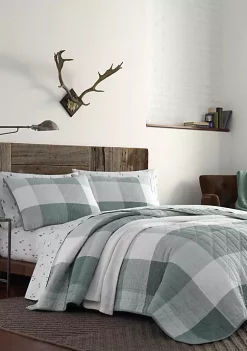 Best deal 😀 Eddie Bauer Boulder Plaid Cotton Quilt Set 🌟