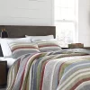 Best Sale 😀 Eddie Bauer Salmon Ladder Stripe Cotton Quilt Set 💯 -Wonderly Shop Belk 2928