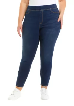 Flash Sale 🎁 Wonderly Plus Size Pull On Skinny 👖 Jeans - Short Length ✔️