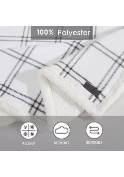 New 😍 Eddie Bauer Kettle Falls Plaid 1-Piece Ultra Sherpa Blanket 🛒 -Wonderly Shop Belk 2965