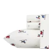 Promo ⌛ Eddie Bauer Ski Patrol Red Blue Flannel Sheet Set 🎉 -Wonderly Shop Belk 3013