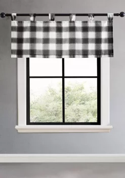 Budget ✨ Eddie Bauer Canyon Plaid Tab Top Window Valance ✔️