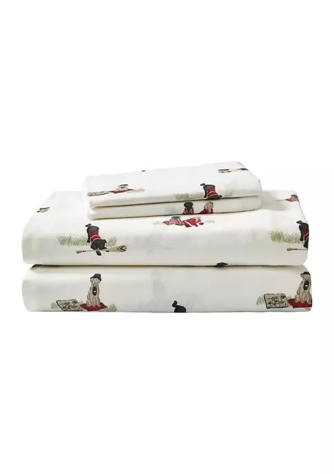 New ⌛ Eddie Bauer Retriever Adventure Flannel Sheet Set ✔️ 3 New ⌛ Eddie Bauer Retriever Adventure Flannel Sheet Set ✔️