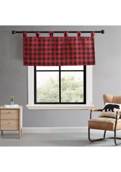 Coupon 🔔 Eddie Bauer Mountain Plaid Tab Top Window Valance 👍 -Wonderly Shop Belk 3070
