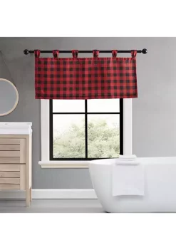 Coupon 🔔 Eddie Bauer Mountain Plaid Tab Top Window Valance 👍 -Wonderly Shop Belk 3071