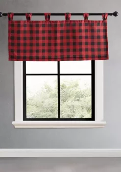 Coupon 🔔 Eddie Bauer Mountain Plaid Tab Top Window Valance 👍 -Wonderly Shop Belk 3073