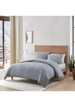 Hot Sale ⌛ Eddie Bauer Herringbone 2-Piece Solid Reversible Duvet Cover Set 🎉 -Wonderly Shop Belk 3090