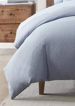 Hot Sale ⌛ Eddie Bauer Herringbone 2-Piece Solid Reversible Duvet Cover Set 🎉 -Wonderly Shop Belk 3091