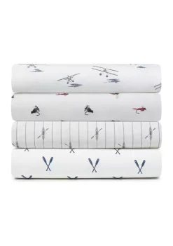 Hot Sale 🧨 Eddie Bauer Fishing Flies Cotton Sheet Set ✔️ -Wonderly Shop Belk 3105