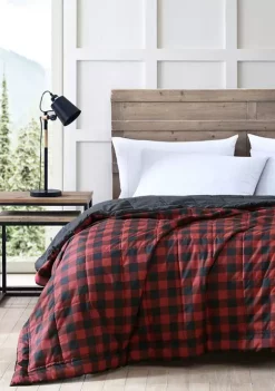 New 🤩 Eddie Bauer Mountain Plaid Down Alt Blanket ✨ -Wonderly Shop Belk 3133