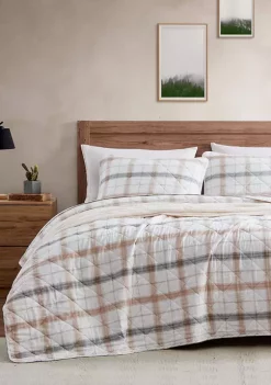 Cheap ⌛ Eddie Bauer Jetty Island Plaid 3-Piece Cotton Quilt Set 🛒 -Wonderly Shop Belk 3161