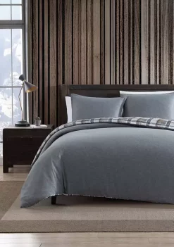 Outlet ✔️ Eddie Bauer Richmond 2-Piece Duvet Cover Set 💯 -Wonderly Shop Belk 3190