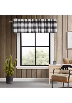 Budget ✔️ Eddie Bauer Canyon Plaid Pole Top Window Valance 👏 -Wonderly Shop Belk 3197