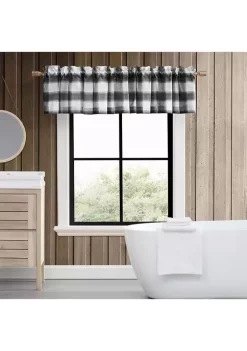 Budget ✔️ Eddie Bauer Canyon Plaid Pole Top Window Valance 👏 -Wonderly Shop Belk 3198