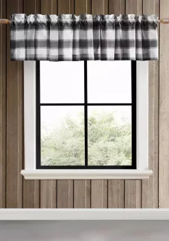 Budget ✔️ Eddie Bauer Canyon Plaid Pole Top Window Valance 👏 -Wonderly Shop Belk 3199