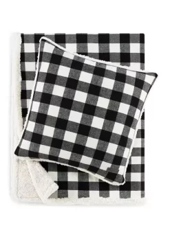 New ⭐ Eddie Bauer Cabin Plaid Cotton Flannel Throw Pillow Set ⭐