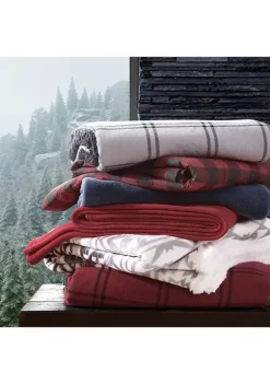 Outlet 🤩 Eddie Bauer Mountain Plaid Plush Throw Blanket 💯 -Wonderly Shop Belk 3231
