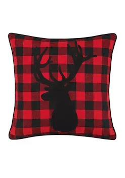 Top 10 ⌛ Eddie Bauer Cabin Plaid Stag Head Throw Pillow ✔️ -Wonderly Shop Belk 3243