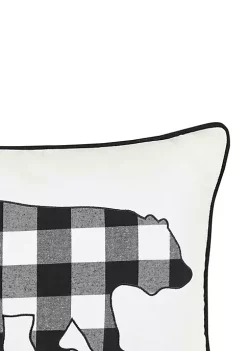 Best Pirce 😉 Eddie Bauer Cabin Plaid Bear Throw Pillow ✔️ -Wonderly Shop Belk 3252