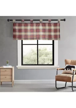 Best deal 🎉 Eddie Bauer Edgewood Plaid Tab Top Window Valance 😉 -Wonderly Shop Belk 3274