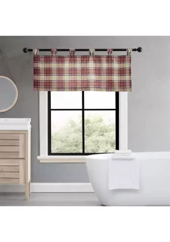 Best deal 🎉 Eddie Bauer Edgewood Plaid Tab Top Window Valance 😉 -Wonderly Shop Belk 3275