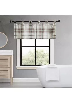 Brand new 🛒 Eddie Bauer Alder Plaid Tab Top Window Valance ✔️ -Wonderly Shop Belk 3286