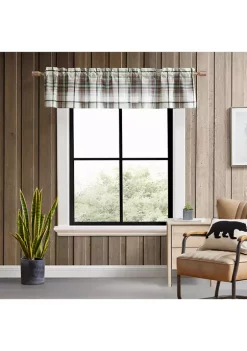 Promo ⭐ Eddie Bauer Alder Plaid Pole Top Window Valance 💯 -Wonderly Shop Belk 3291