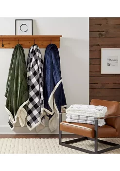 Buy ⌛ Eddie Bauer EB Solid Ultra Soft Plush Fleece Blanket ✨ -Wonderly Shop Belk 3324
