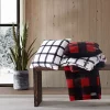 Deals 🔥 Eddie Bauer Cabin Plaid Fur Like 2 Piece Throw & Pillow Set ✨ -Wonderly Shop Belk 3327