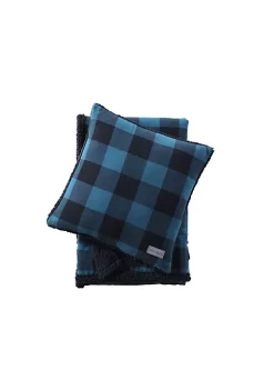Budget 🤩 Eddie Bauer Cabin Plaid 100% Cotton Flannel 2 Piece Throw & Pillow Set 🔥 -Wonderly Shop Belk 3336
