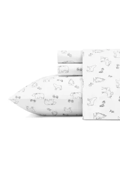 Wonderly Shop 3 Outlet ๐งจ Eddie Bauer Animal Tracks 3-Piece Cotton Sheet Set ๐