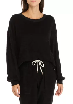 Coupon ⭐ Wonderly Studio 👩 Women's Terry Crew Neck Pullover ❤️ -Wonderly Shop Belk 358